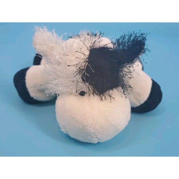 Ganz Webkinz Black White Cow 10" Plush Stuffed Animal Shaggy No Code - Picture 2 of 10